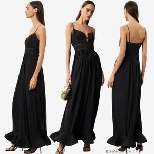 Simkhai $695 Maude Bustier Gown Black Jacquard US Size 0